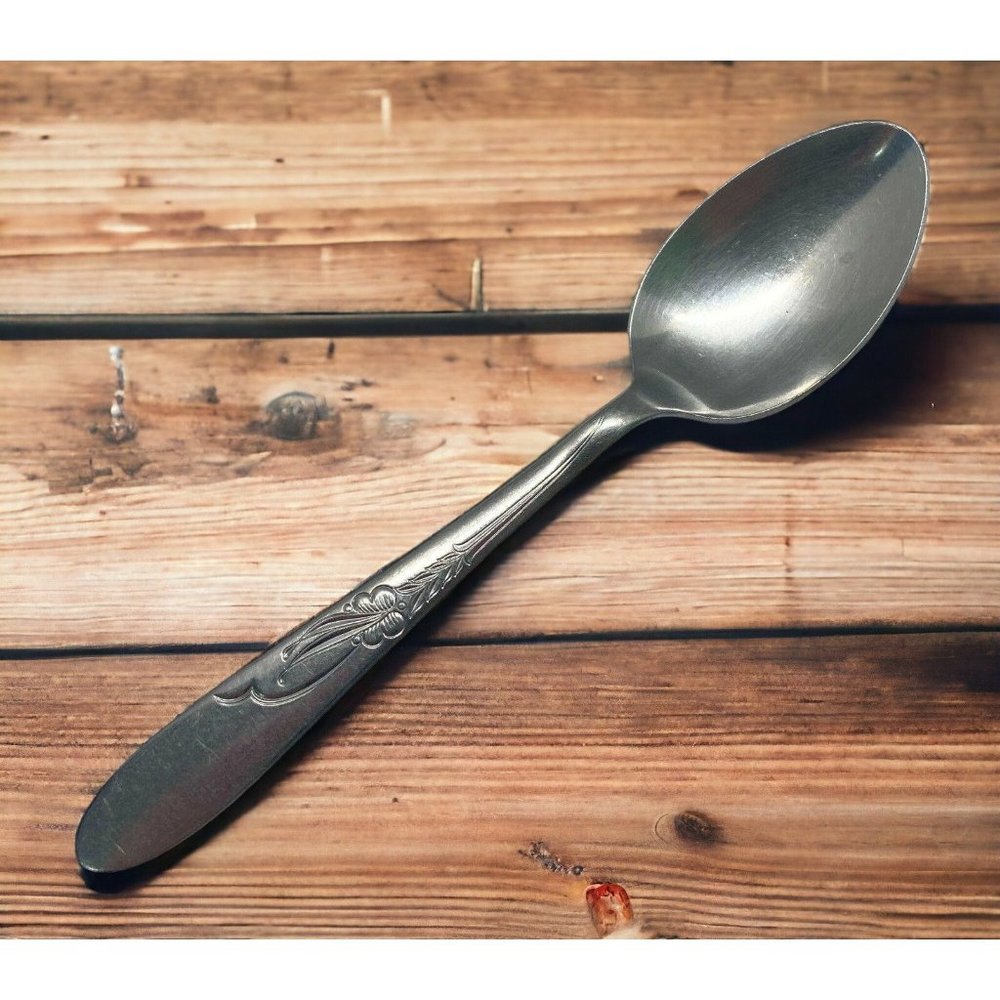 HBC HBCo Heather Everglo Spoon Stainless Tablespoon Flatware Butterfly 7"